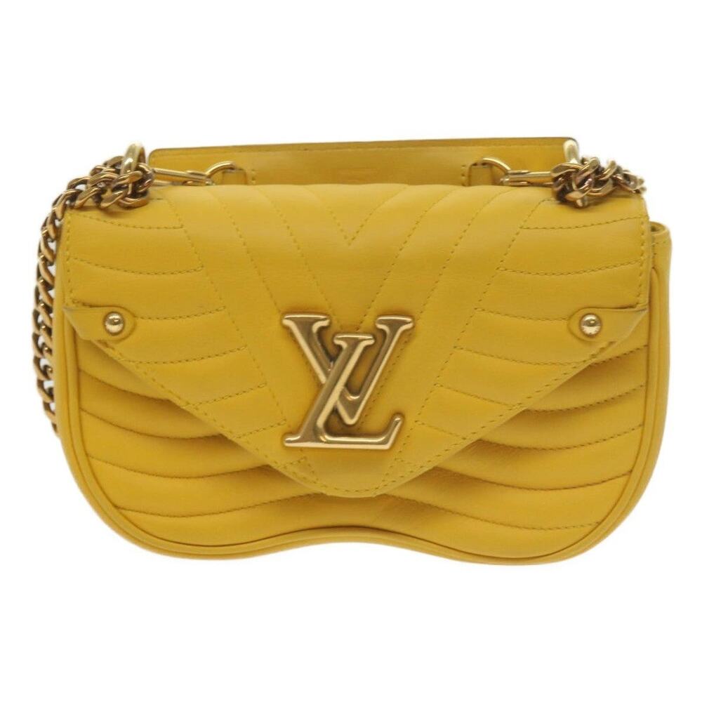 Louis Vuitton Leather New Wave Chain Bag PM Shoulder Bag Yellow
